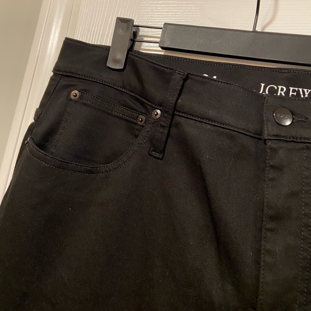 NWT J. Crew Size 34 Black Denim 03 Bootcut Jeans Stretch Cotton Pockets - Picture 3 of 10